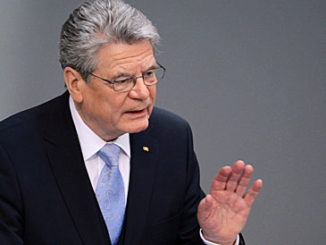 Bundespräsident Joachim Gauck bei seiner Antrittsrede