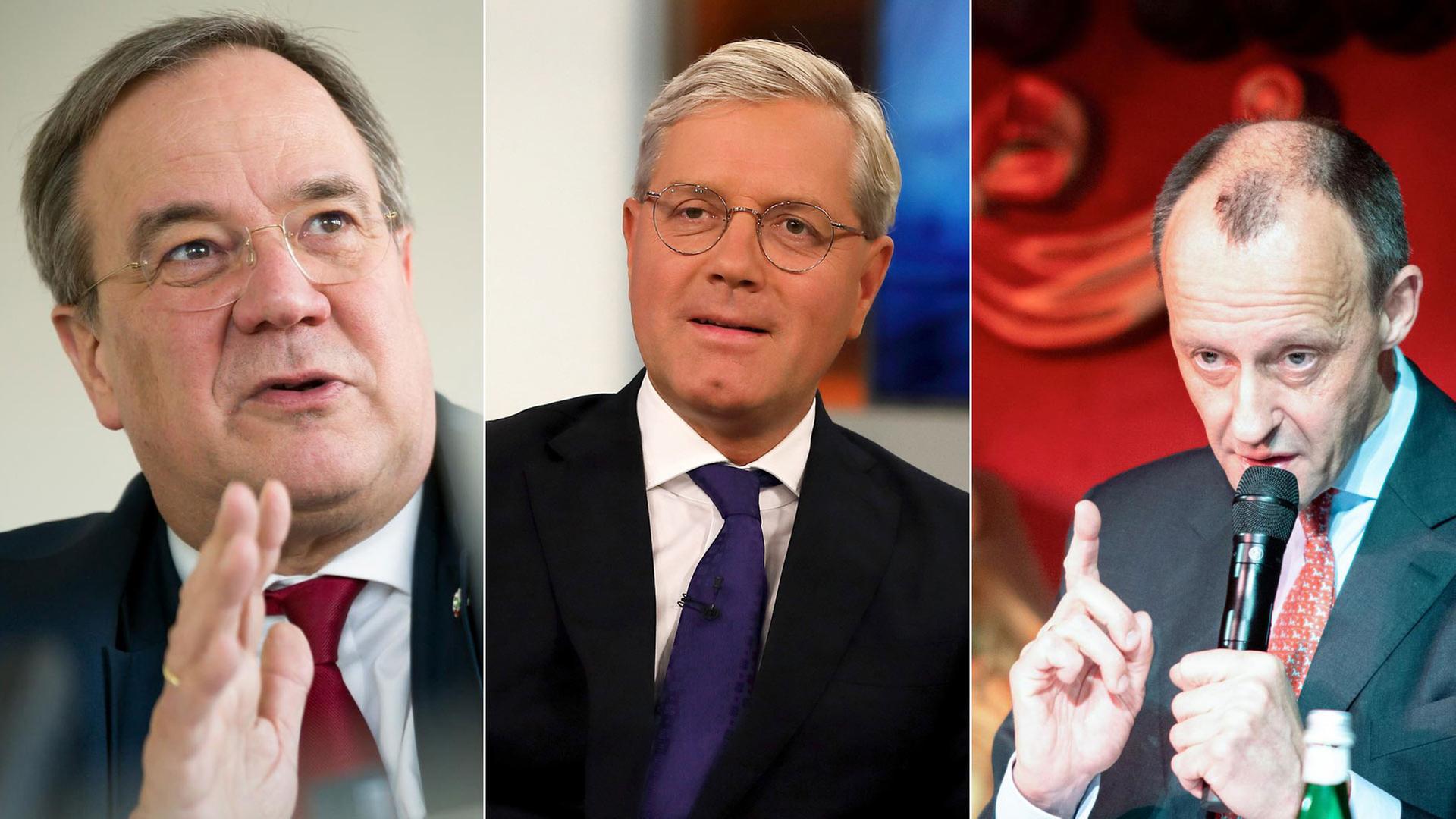 Die Kandidaten für den CDU-Vorsitz: Armin Laschet, Norbert Röttgen und Friedrich Merz (v.l.)