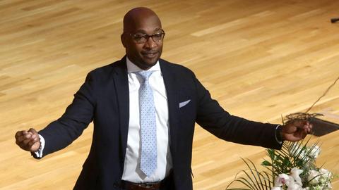 Reverend Michael A. Walrond Jr. predigt in der historischen afro-amerikanischen Kirche der "First Corinthian Baptist Church" in Harlem, New York
