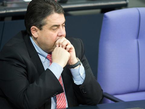 Bundeswirtschaftsminister Sigmar Gabriel (SPD) im Bundestag