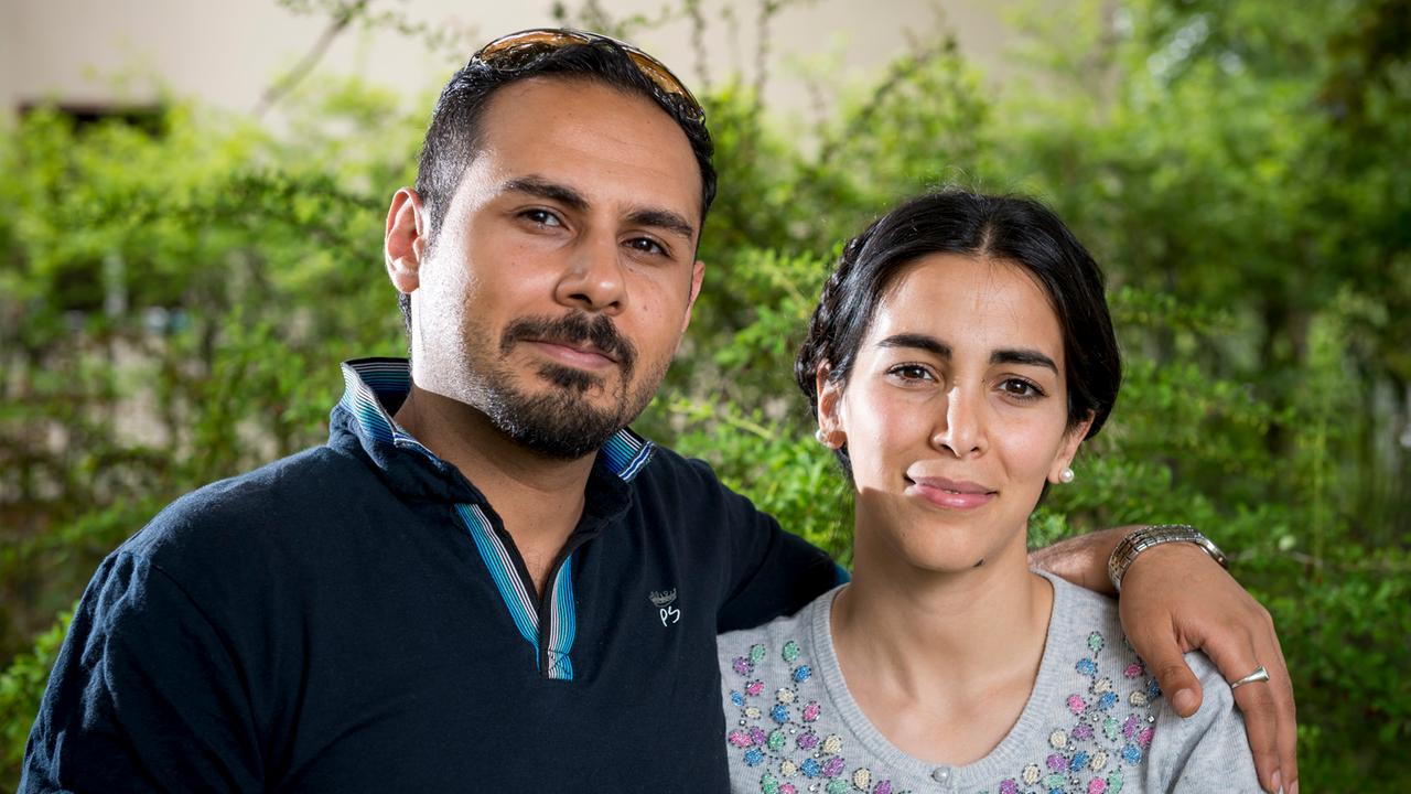 Das syrische Paar Razan Skeif und Wael Sabia