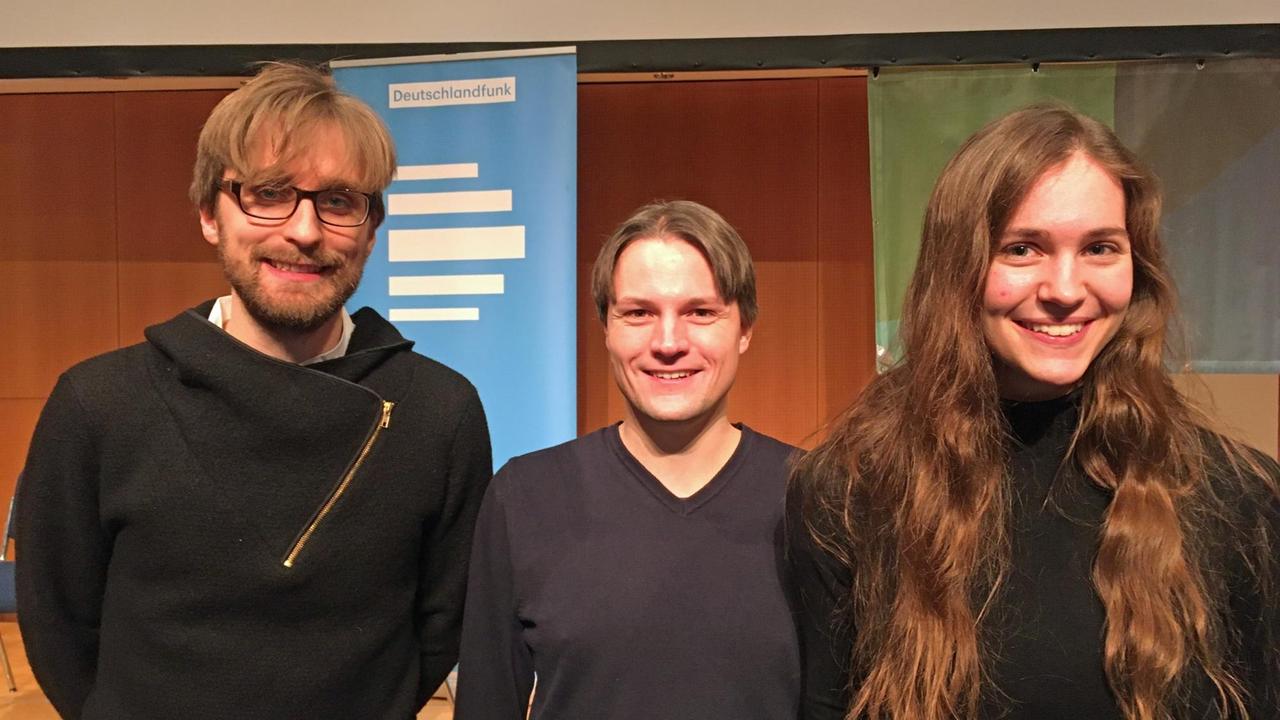 Andreas Fritsch, Sebastian Beschke und Tamara Drucks vom Projekt Fairtronics