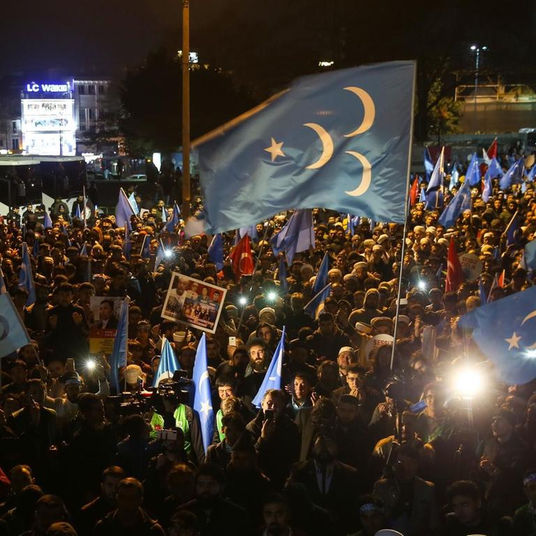ISTANBUL, TURKEY - DECEMBER 20:Thousands take part in a 'silent scream' demonstration against ChinaÄôs persecution of Uighurs in Xinjiang, at Fatih Mosque on December 20, 2019 in Istanbul, Turkey. ChinaÄôs Xinjiang region is home to around 10 million Uighurs. The Turkic Muslim group, which makes up around 45% of XinjiangÄôs population, has long accused ChinaÄôs authorities of cultural, religious and economic discrimination. Up to one million people, or about 7% of the Muslim population in Xinjiang, have been incarcerated in an expanding network of Äúpolitical re-educationÄù camps, according to U.S. officials and UN experts. In a report last September, Human Rights Watch accused the Chinese government of carrying out a Äúsystematic campaign of human rights violationsÄù against Uighur Muslims in Xinjiang. Islam Yakut / Anadolu Agency