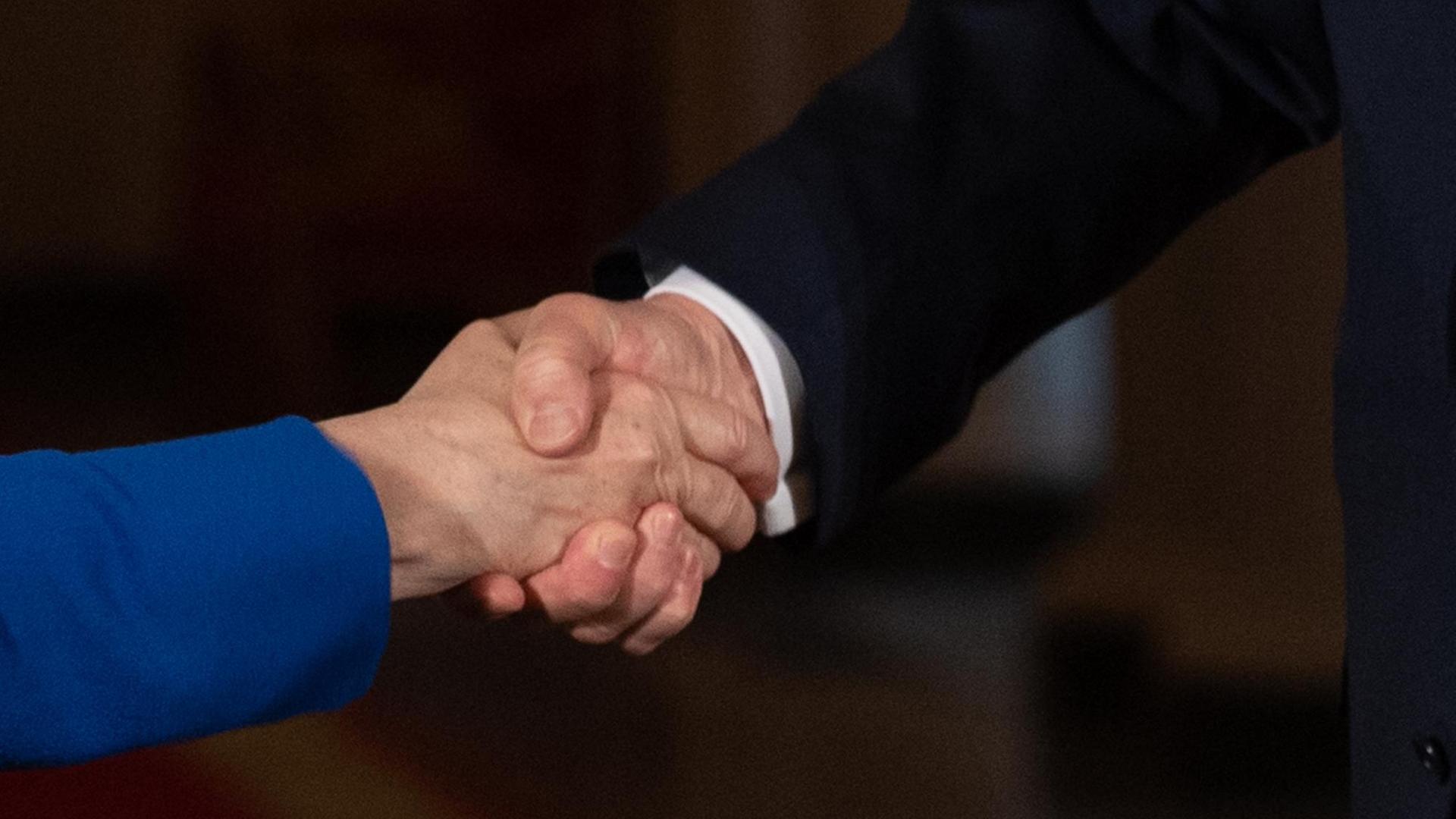 Treffen von US-Präsident Donald und Bundeskanzlerin Angela Merkel in Washington D.C. am 27.4.2018