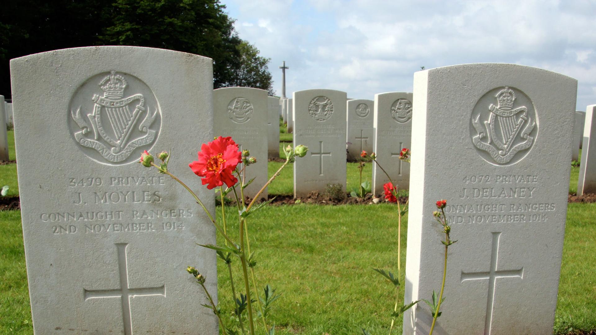 Der britische Friedhof bei Ypern (Belgien)