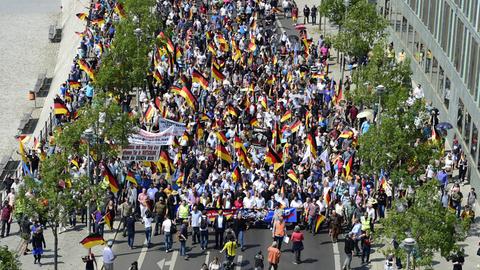 Demonstration der Alternative für Deutschland (AfD) zieht am 27. Mai 2018 durch Berlin.