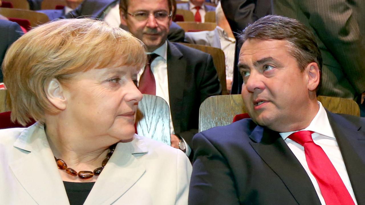 Angela Merkel von der CDU und Sigmar Gabriel von der SPD (Bild: dpa) Angela Merkel von der CDU und Sigmar Gabriel von der SPD (Bild: dpa)