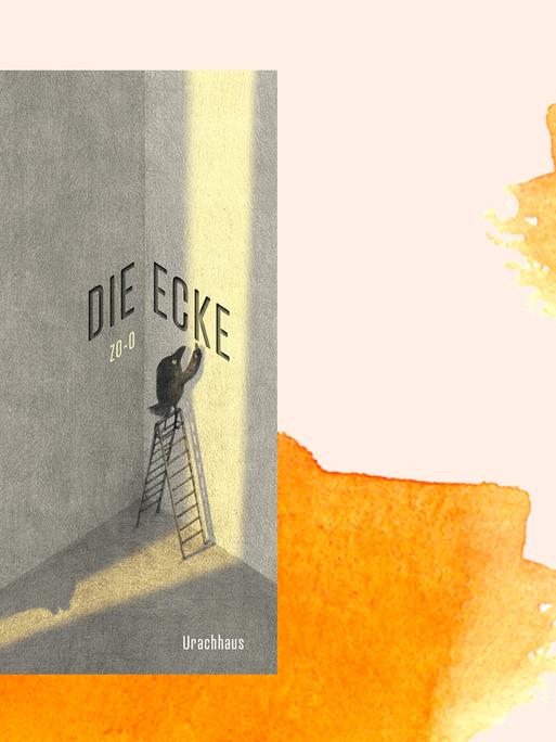 Cover des Buchs "Die Ecke" von der koreanischen Illustratorin ZO-O vor einem orangefarbenen Aquarellhintergrund