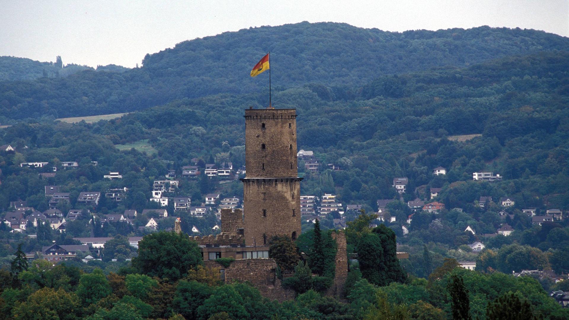 Blick auf die Ruine der Godesburg und auf Teile der Stadt
