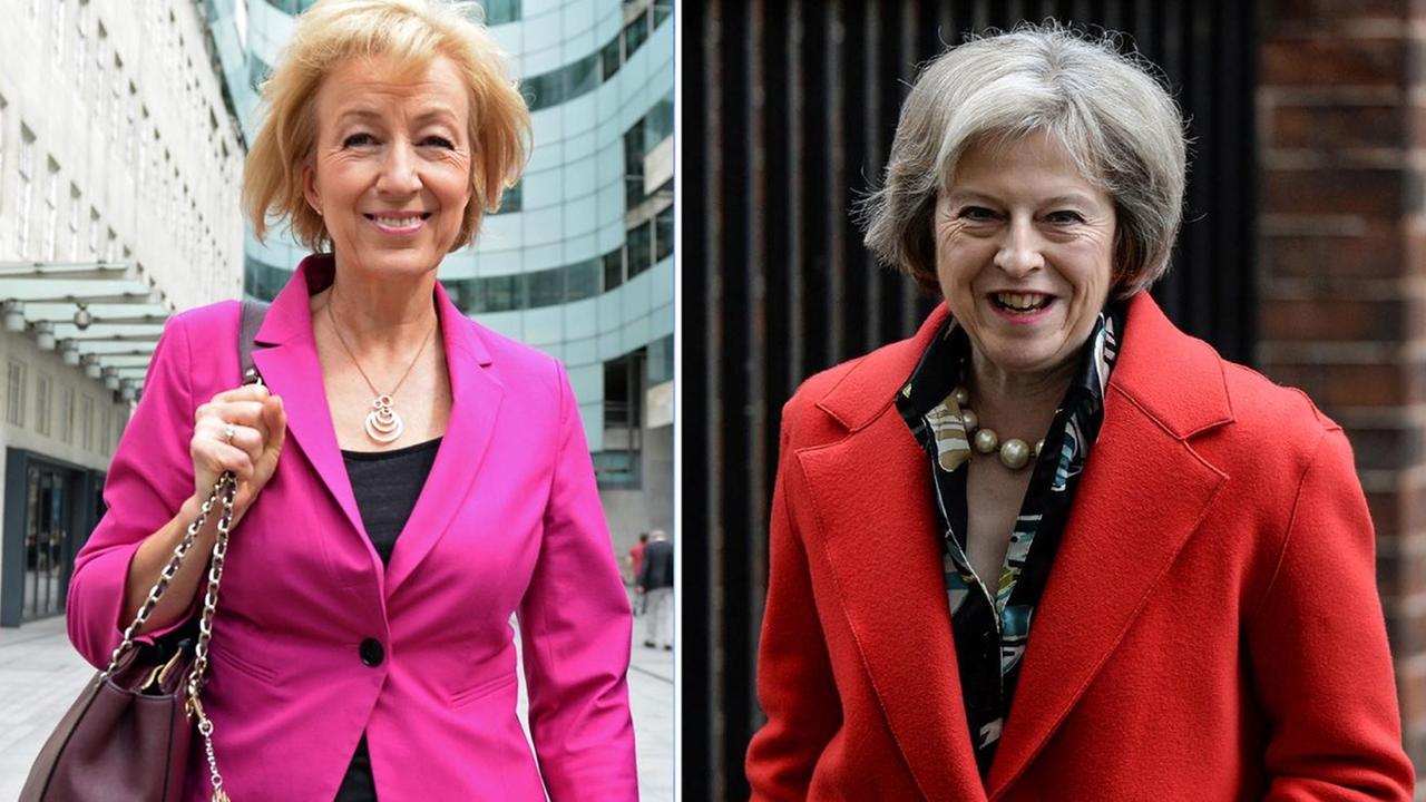 Andrea Leadsom und Theresa May (r.) konkurrieren um den Parteivorsitz der britischen Tories.