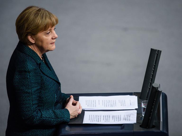 Bundeskanzlerin Angela Merkel (CDU) zur Generaldebatte im Bundestag