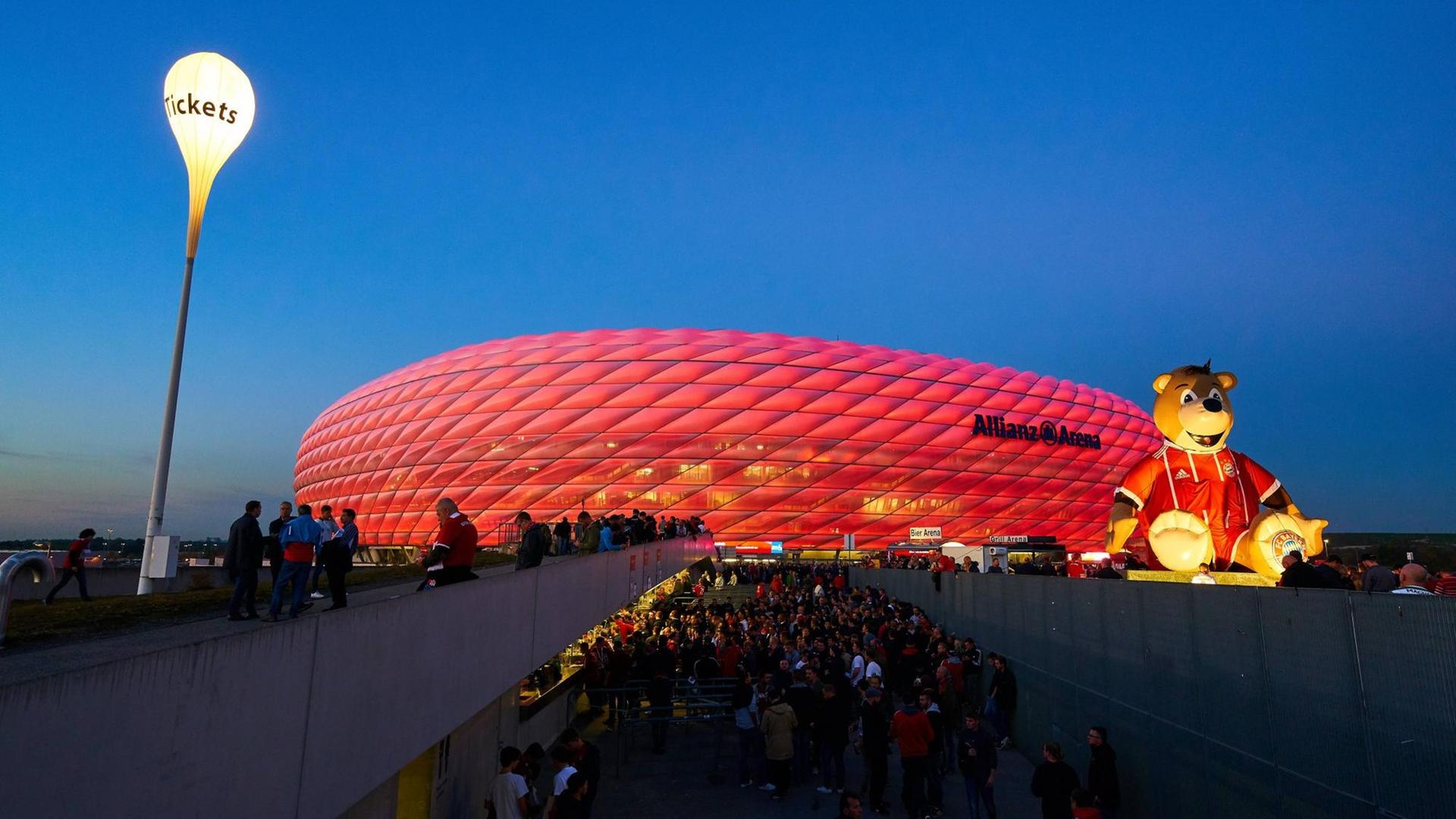 Die Allianz Arena, Stadion des FC Bayern München.