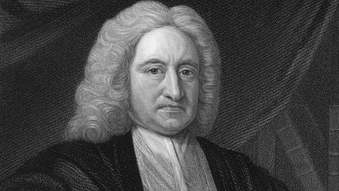 Edmond Halley, 1656 bis 1742, englischee Astronom, Geophysiker, Mathematiker und Meteorologe