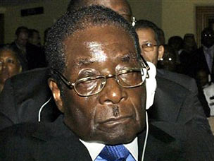 Simbabwes Präsident Robert Mugabe in Addis Abeba