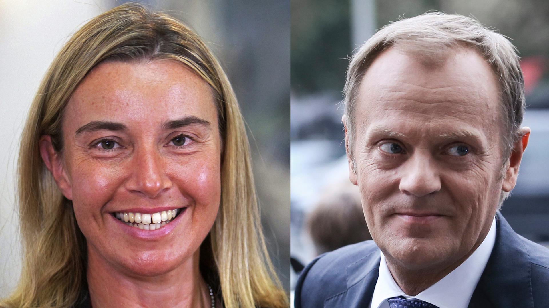 Der Pole Donald Tusk wird neuer EU-Ratspräsident und die Italienerin Federica Mogherini nächste EU-Außenbeauftragte