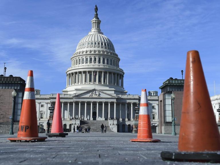 Bauarbeiten vor dem Kapitol in Washington