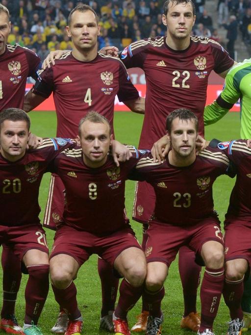 Gruppenbild der russischen Fußball-Nationalmannschaft vor der WM 2014
