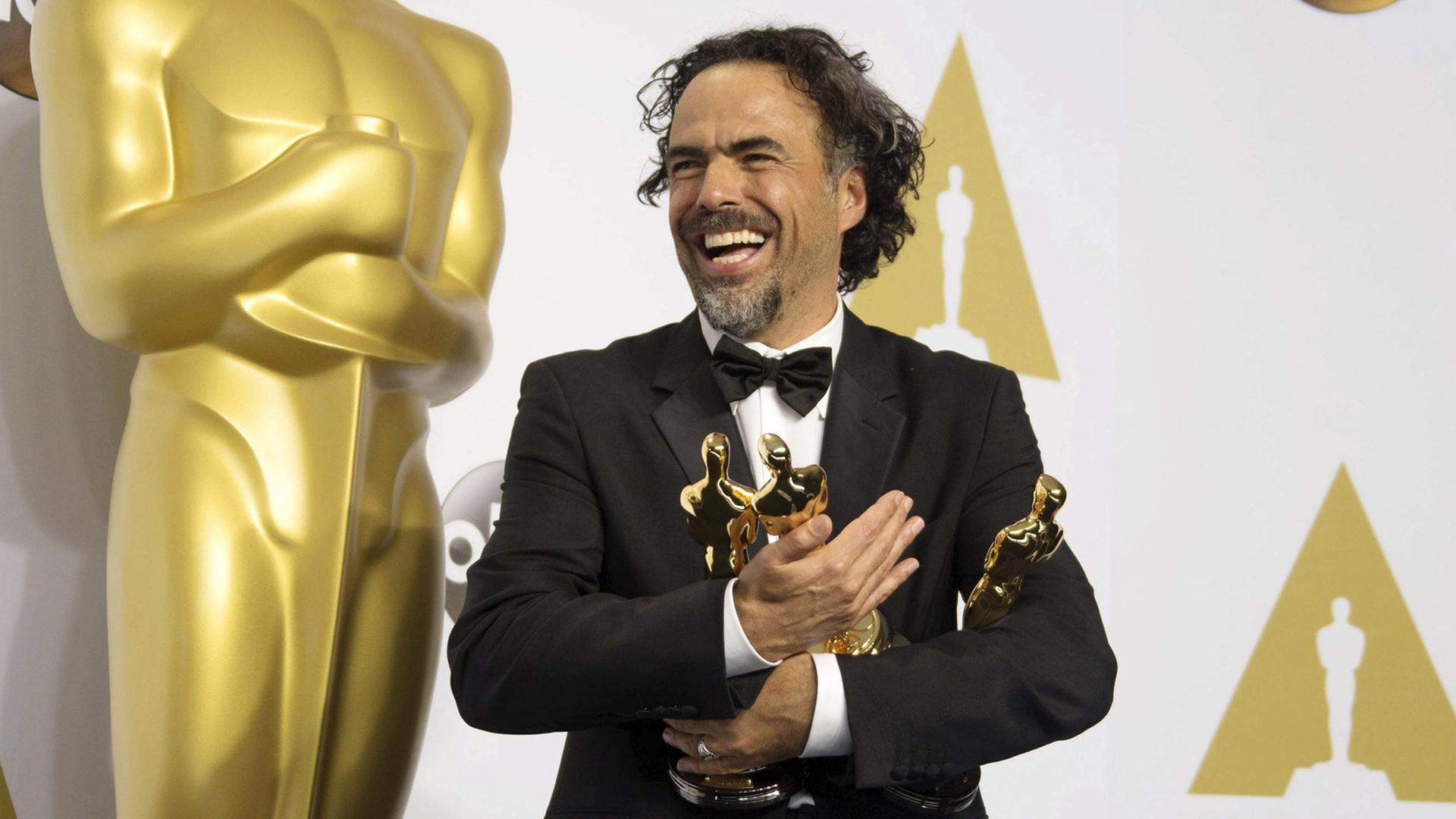 Regisseur Alejandro Inarritu bei der Oscar-Verleihung. Regisseur Alejandro Inarritu bei der Oscar-Verleihung.
