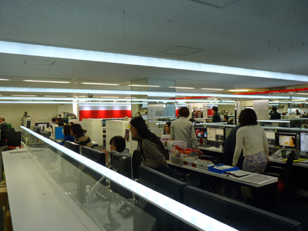 Der Newsroom von NHK World