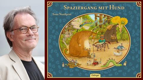 Der Schriftsteller Sven Nordqvist und sein Buch "Spaziergang mit Hund"