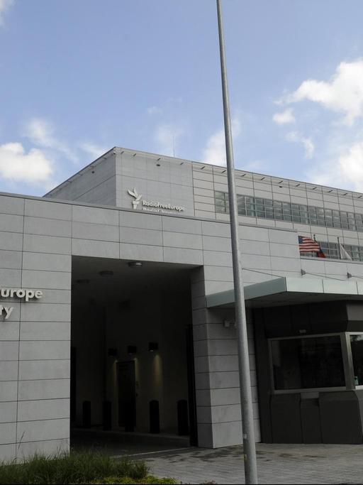 Das Gebäude von Radio Free Europe/Radio Liberty in der tschechischen Hauptstadt Prag kurz nach der offiziellen Eröffnung des Senders am 12.05.2009.