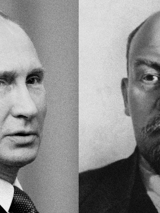 Wladimir Wladimirowitsch Putin und Wladimir Iljitsch Lenin.