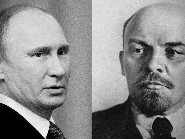 Wladimir Wladimirowitsch Putin und Wladimir Iljitsch Lenin.