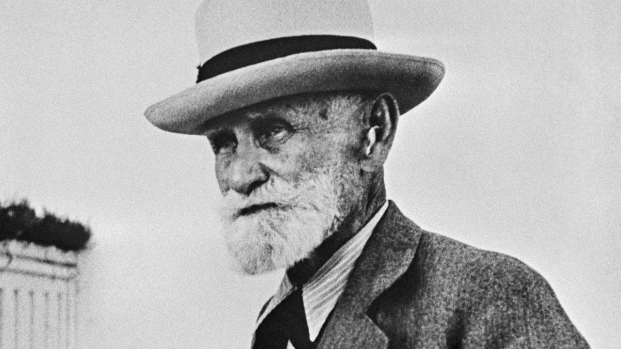 Schwarz-weiß Foto des russischen Wissenschaftlers und Nobelpreisträgers Ivan Pavlov