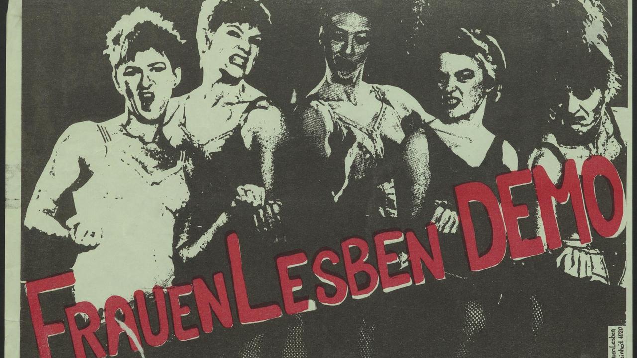 Plakat FrauenLesben-Demo, West-Berlin, ca. 1980er Jahre