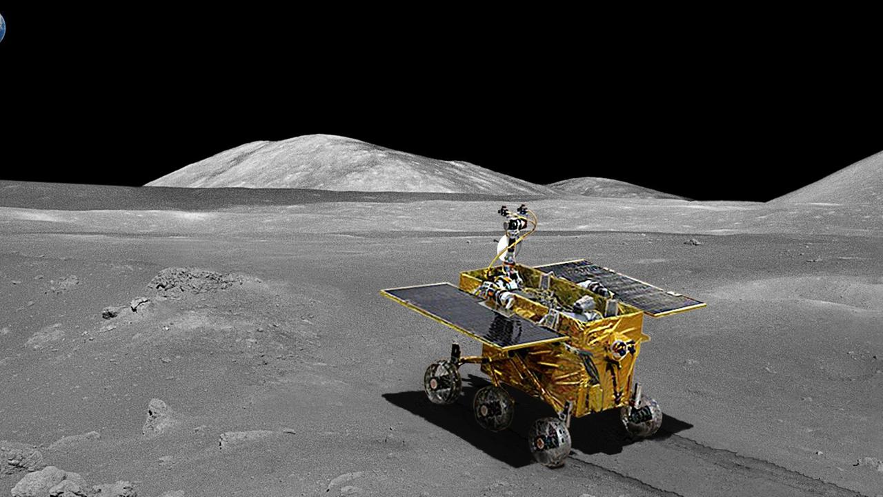 Ein chinesischer Roboter auf dem Mond. Ein chinesischer Roboter auf dem Mond.