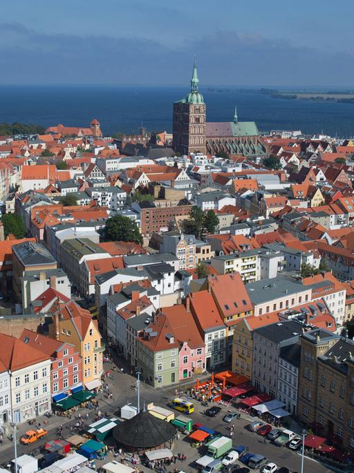 Blick auf die Altstadt von Stralsund