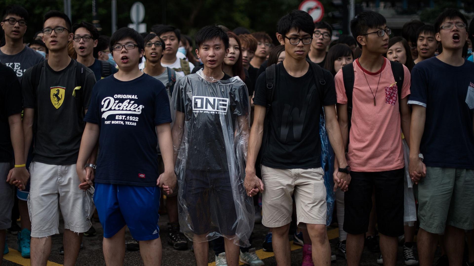 Demonstranten in Hongkong.