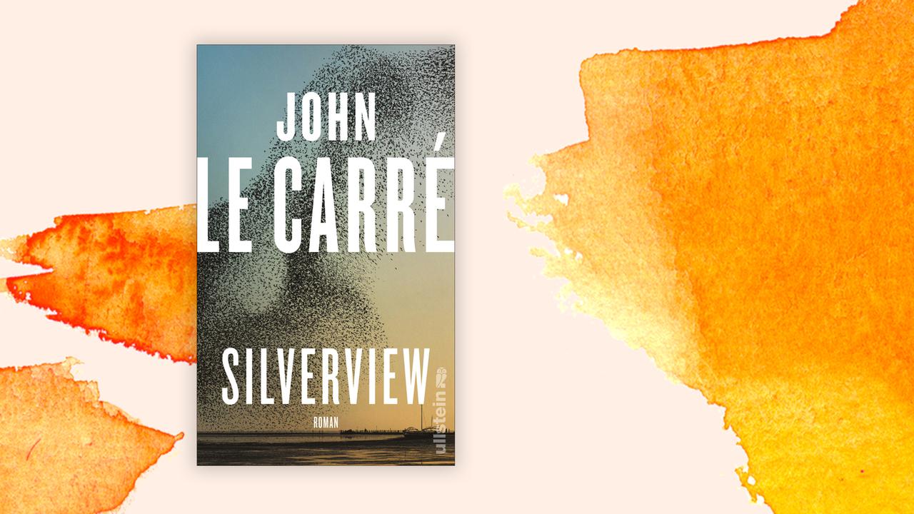Das Cover des Krimis von John le Carré, "Silverview", auf orange-weißem Grund.