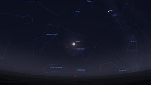 Heute Nacht strahlt der fast volle Mond im Steinbock - von der morgigen Minifinsternis ist nichts zu sehen
