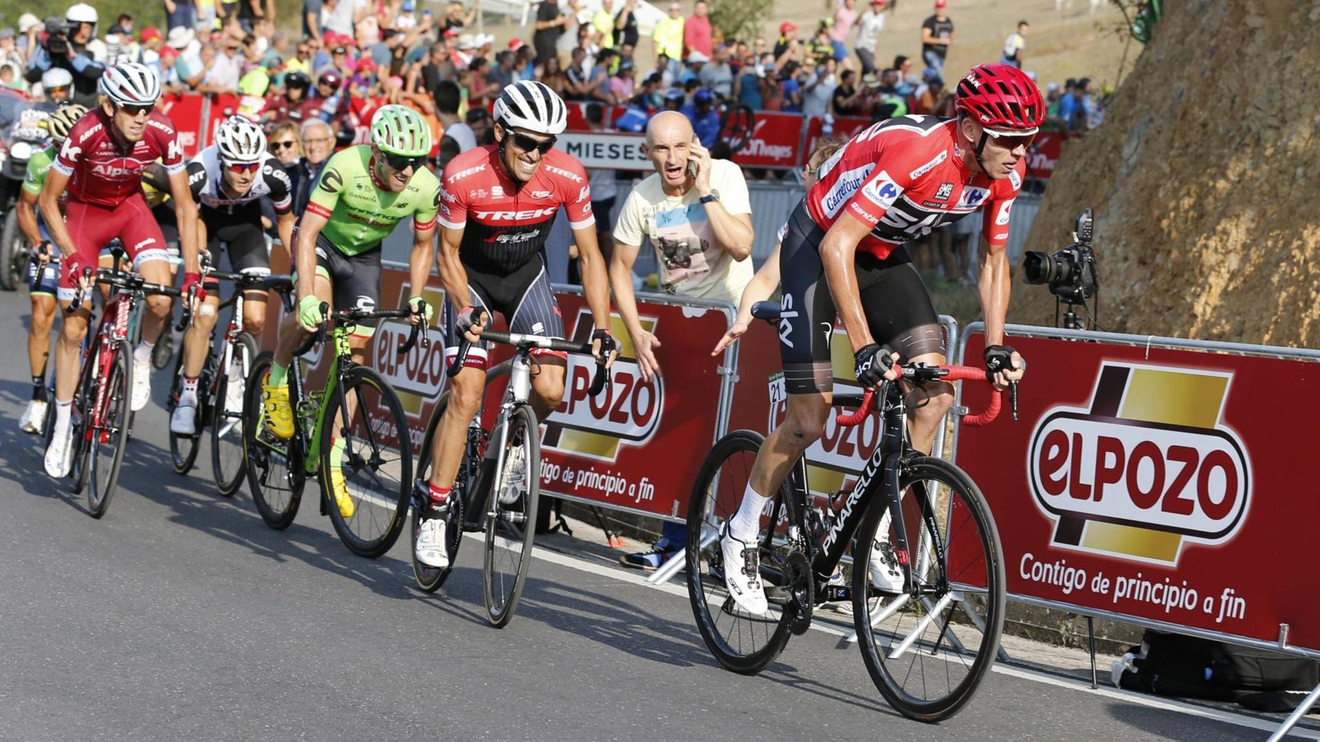 Team Sky von Chris Froome auf der 18. Etappe der Vuelta