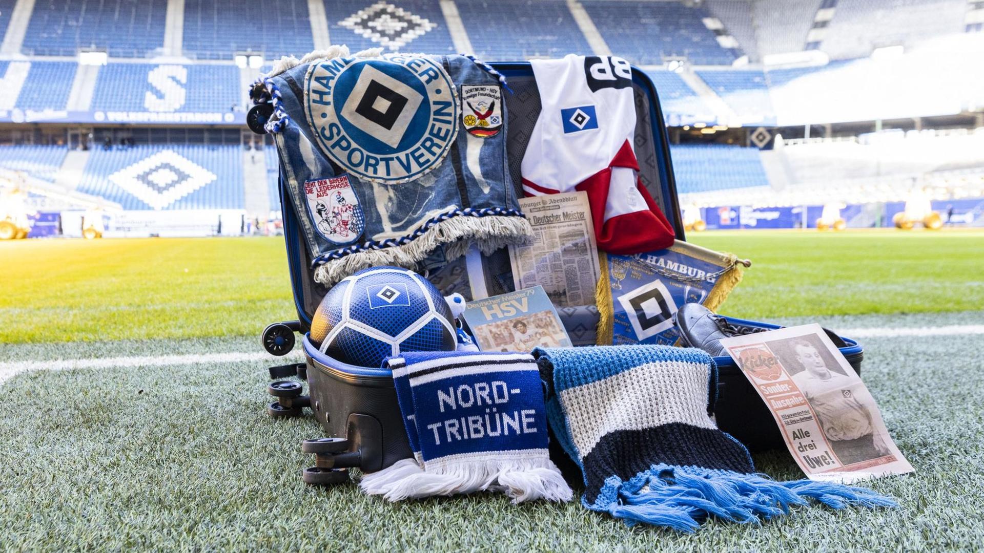 Der Erinnerungskoffer vom Hamburger Sport-Verein.