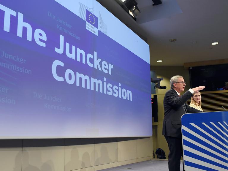 Jean-Claude Juncker bei der Vorstellung der neuen EU-Kommission