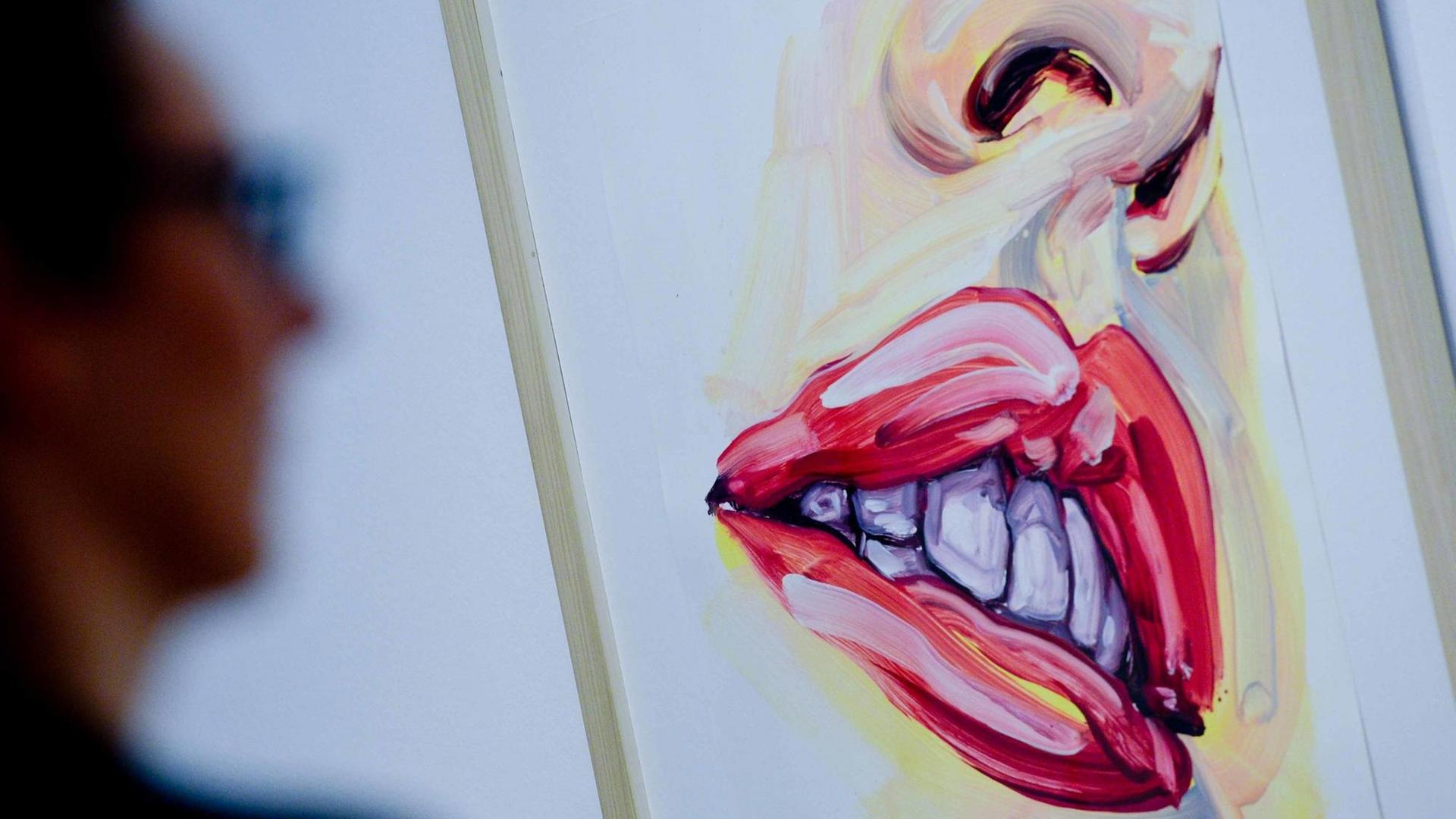 "Die Lippen" des Düsseldorfer Künstlers Cornelius Völker finden sich auch in der Ausstellung "What is love?"