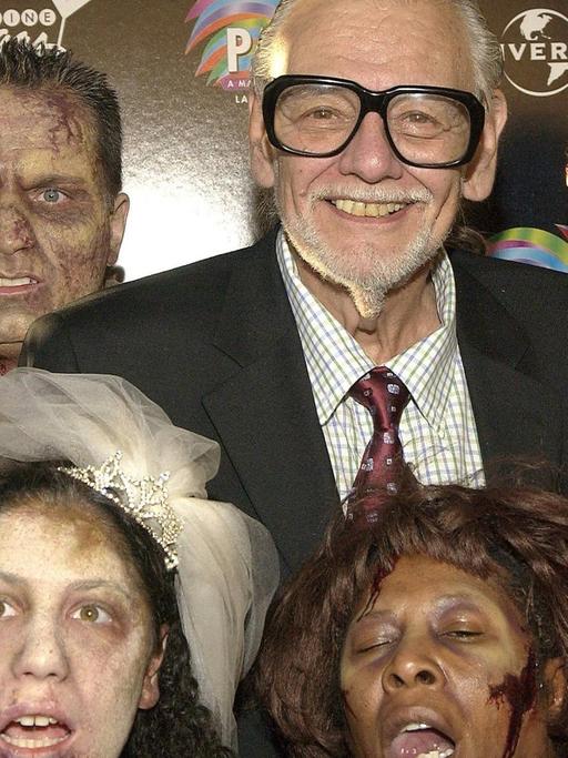 Der Regisseur George A. Romero 2005 während der Premierefeier des Zomie-Films "Land of the Dead".