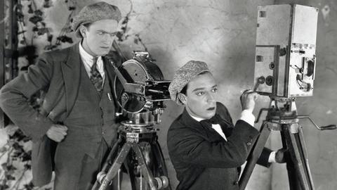 Buster Keaton und Harold Goodwin im Film "The Cameraman" (Buster, der Filmreporter) von 1928