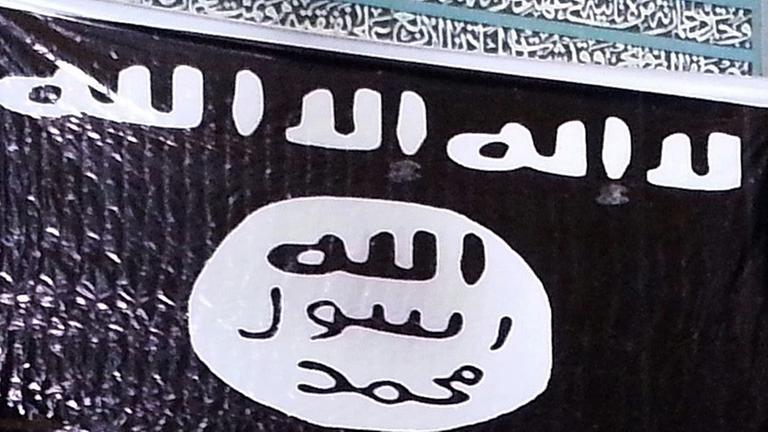 Die Flagge von den IS-Terroristen