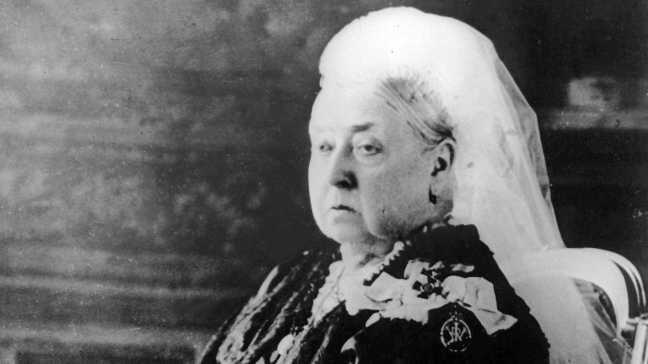 Die britische Königin Victoria (1819 - 1901) auf einer undatierten Schwarz-Weiß-Aufnahme