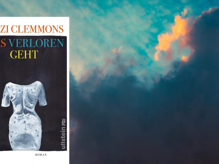 Eine Montage zeigt das Buchcover des Romans "Was verloren geht" von Zinzi Clemmons, im Hintergrund ein stimmungsvoller Himmel