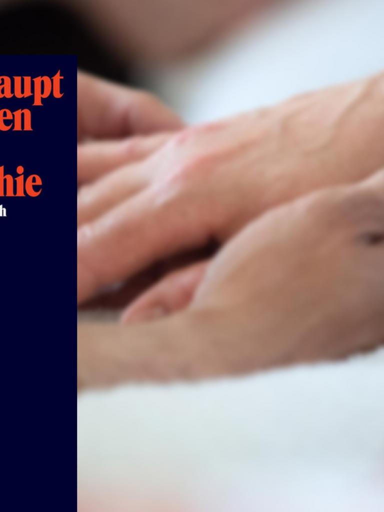 Eine Bildcombo zeigt das Buchcover von Fritz Breithaupt "Die dunklen Seiten der Empathie" vor dem Foto von Händen, die sich berühren. Eine Bildcombo zeigt das Buchcover von Fritz Breithaupt "Die dunklen Seiten der Empathie" vor dem Foto von Händen, die sich berühren.