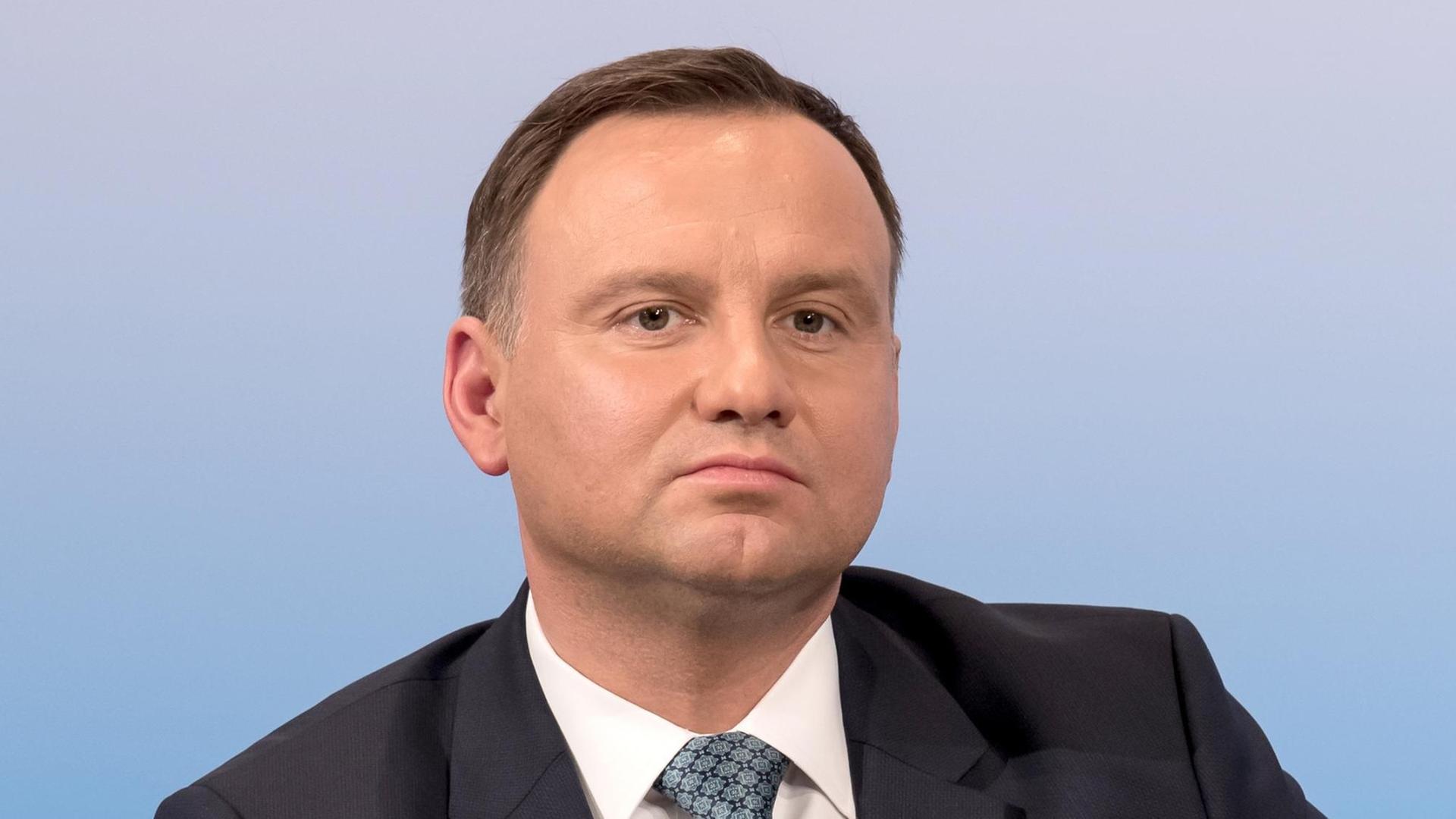 Der polnische Präsident Andrzej Duda spricht am 17.02.2017 während der Münchner Sicherheitskonferenz.