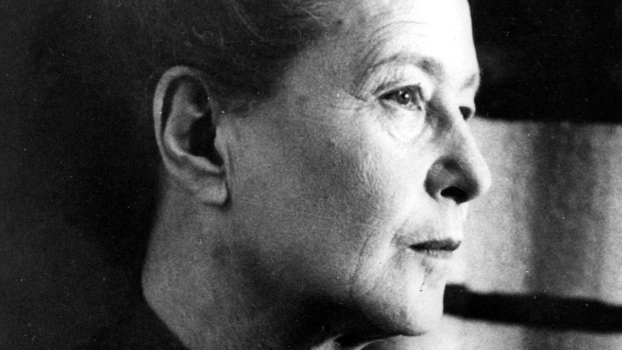 Die französische Schriftstellerin und Frauenrechtlerin Simone de Beauvoir