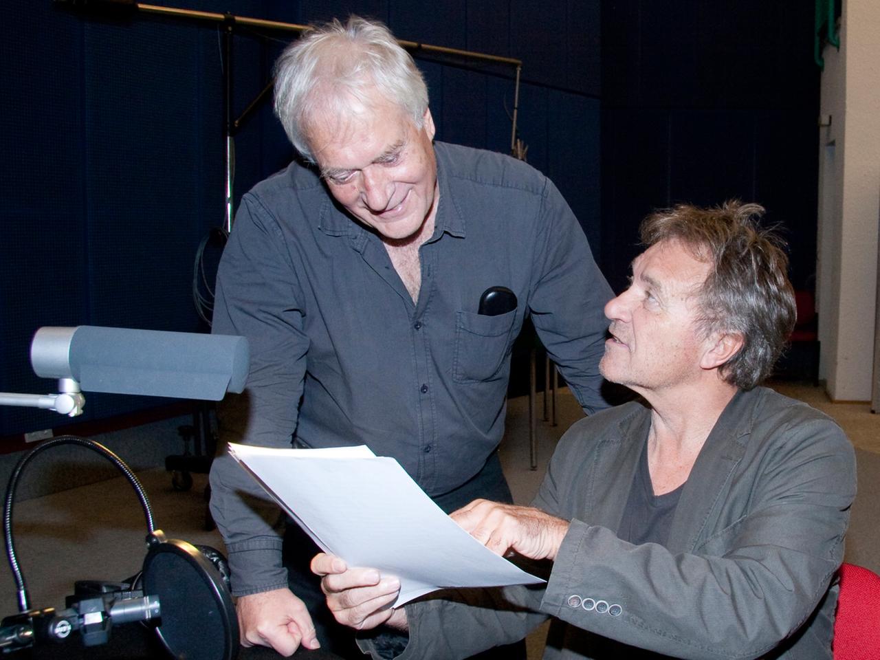 Ulrich Gerhardt und Wolfram Berger bei der Produktion von "Meine Preise" im Jahr 2010