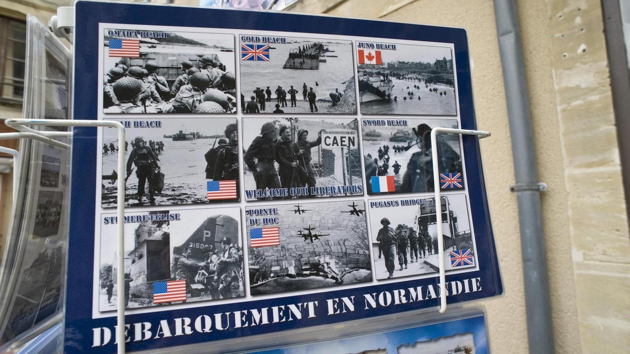 Tischset mit Motiven der Landung der Allierten in der Normandie.