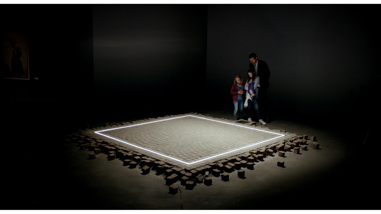 Die Kunstinstallation "The Square" im gleichnamigen Film