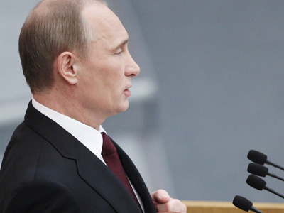 Putin vor der Duma